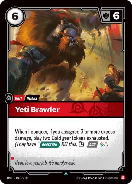 Yeti Brawler - Unleashed (Uncommon) [UNL-018] — riftbound card