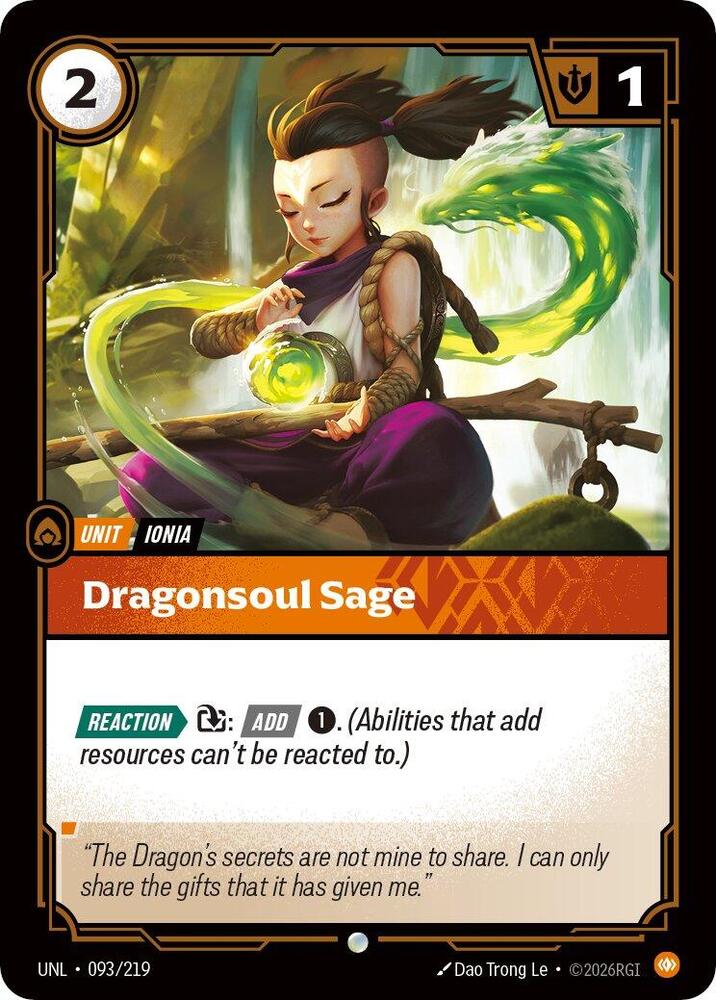 Dragonsoul Sage - Unleashed (Common) [UNL-093] — riftbound card
