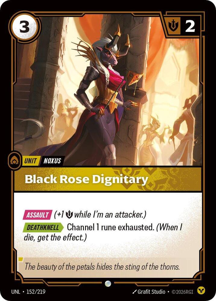 Black Rose Dignitary - Unleashed (Common) [UNL-152] — riftbound card