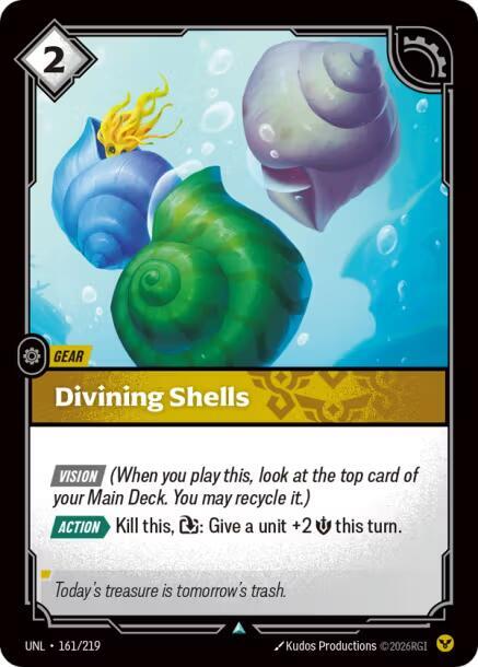 Divining Shells - Unleashed (Uncommon) [UNL-161] — riftbound card Main image