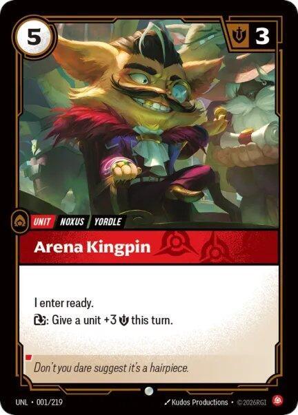 Arena Kingpin - Unleashed (Common) [UNL-001] — riftbound card Image principale du produit