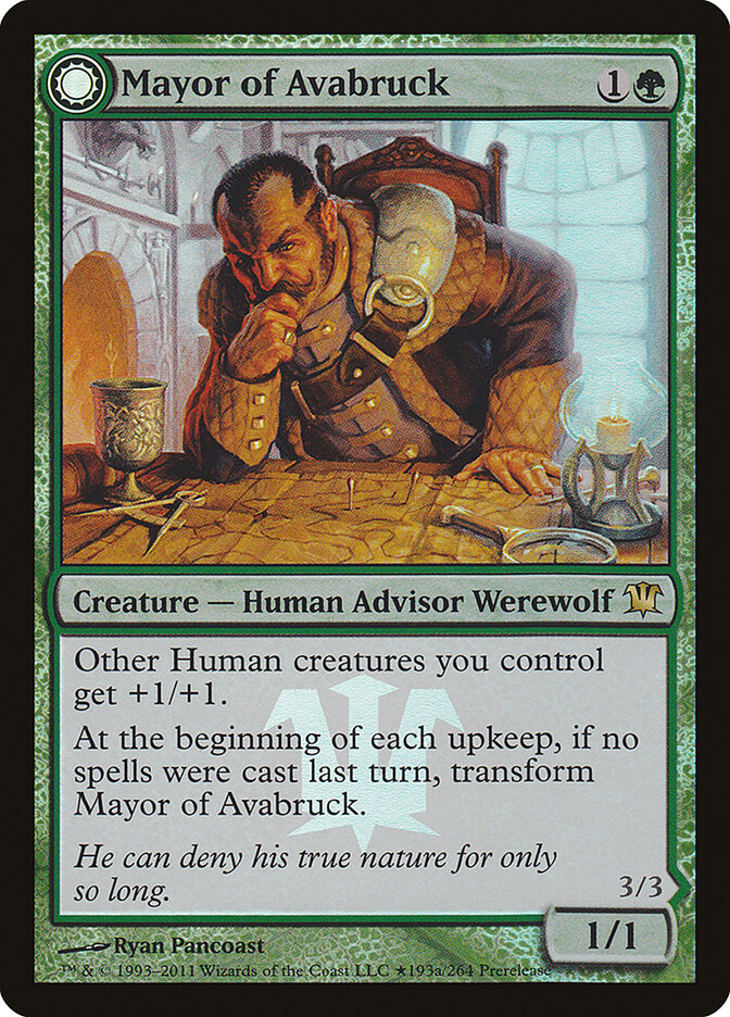 Magic-kaart Mayor of Avabruck // Howlpack Alpha PISD-193★ uit Innistrad Promos (Rare) Hoofdafbeelding