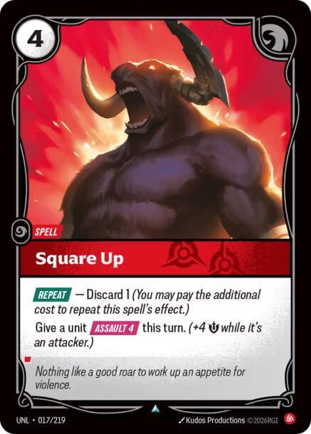 Square Up - Unleashed (Uncommon) [UNL-017] — riftbound card Immagine principale del prodotto