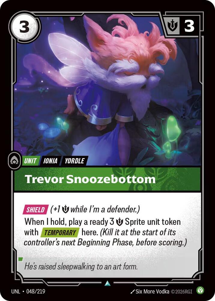 Trevor Snoozebottom - Unleashed (Uncommon) [UNL-048] — riftbound card Immagine principale del prodotto