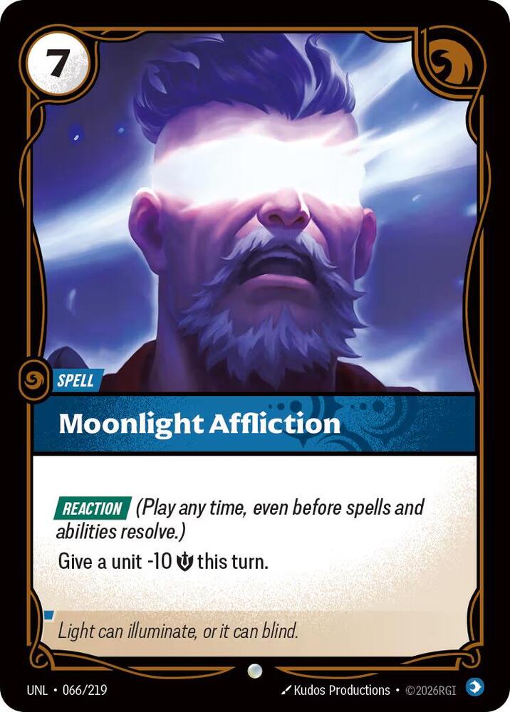 Moonlight Affliction - Unleashed (Common) [UNL-066] — riftbound card Immagine principale del prodotto
