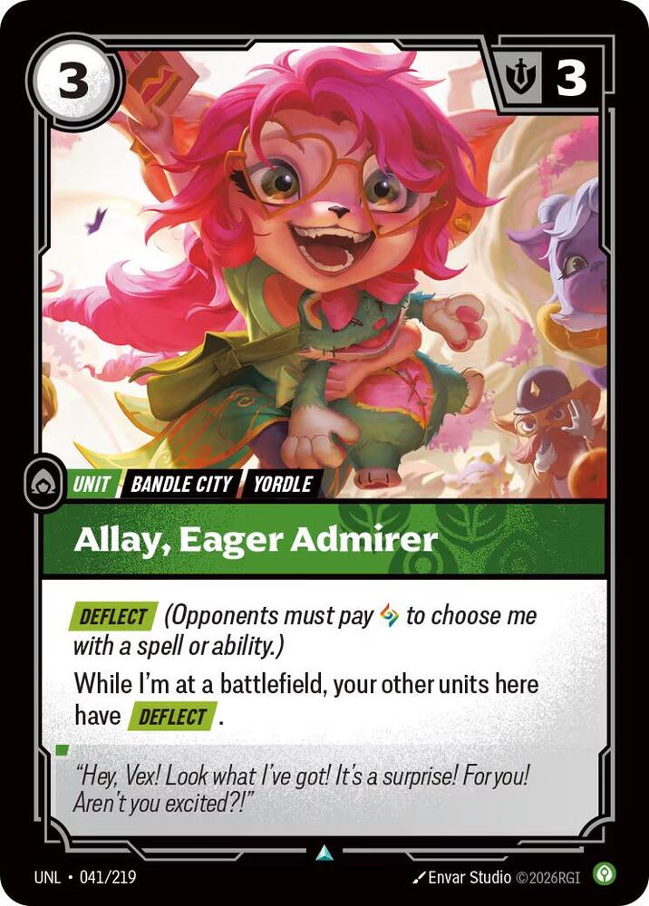 Allay, Eager Admirer - Unleashed (Uncommon) [UNL-041] — riftbound card Imagen principal del producto