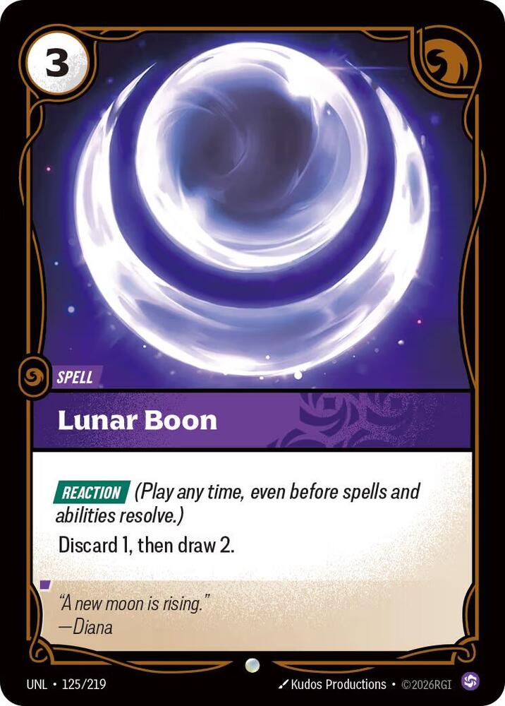 Lunar Boon - Unleashed (Common) [UNL-125] — riftbound card