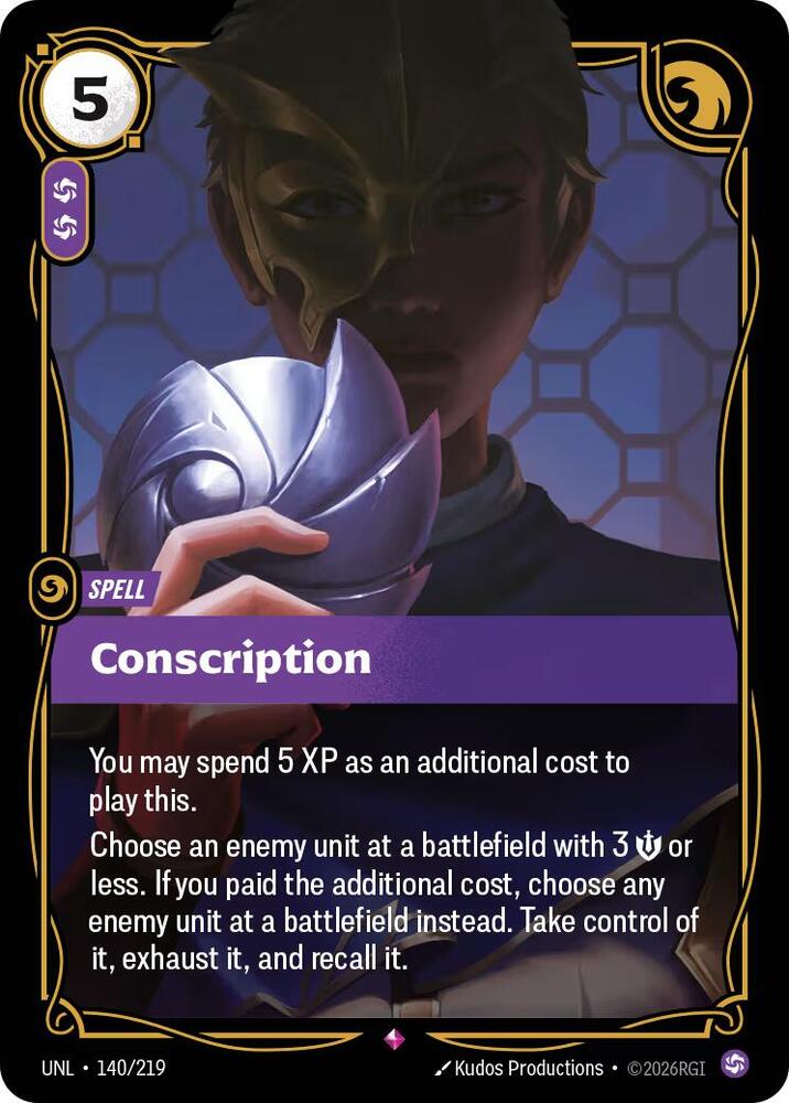 Conscription - Unleashed (Rare) [UNL-140] — riftbound card
