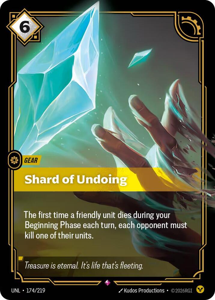 Shard of Undoing - Unleashed (Rare) [UNL-174] — riftbound card