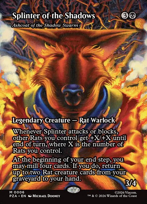 Ashcoat of the Shadow Swarm – Teenage Mutant Ninja Turtles: Source Material Cards (PZA-6) Magic: The Gathering card