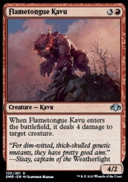 Flametongue Kavu - Dominaria Remastered (Uncommon) [DMR-120] Hover Image