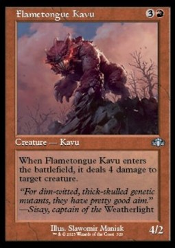 Flametongue Kavu (V.1) - Dominaria Remastered: Extras (Uncommon) [XDMR-320]