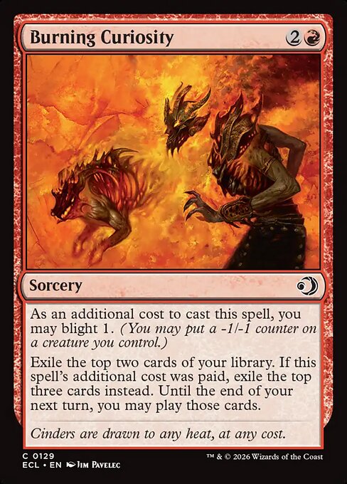 Burning Curiosity – Lorwyn Eclipsed (ECL-129) Magic: The Gathering card