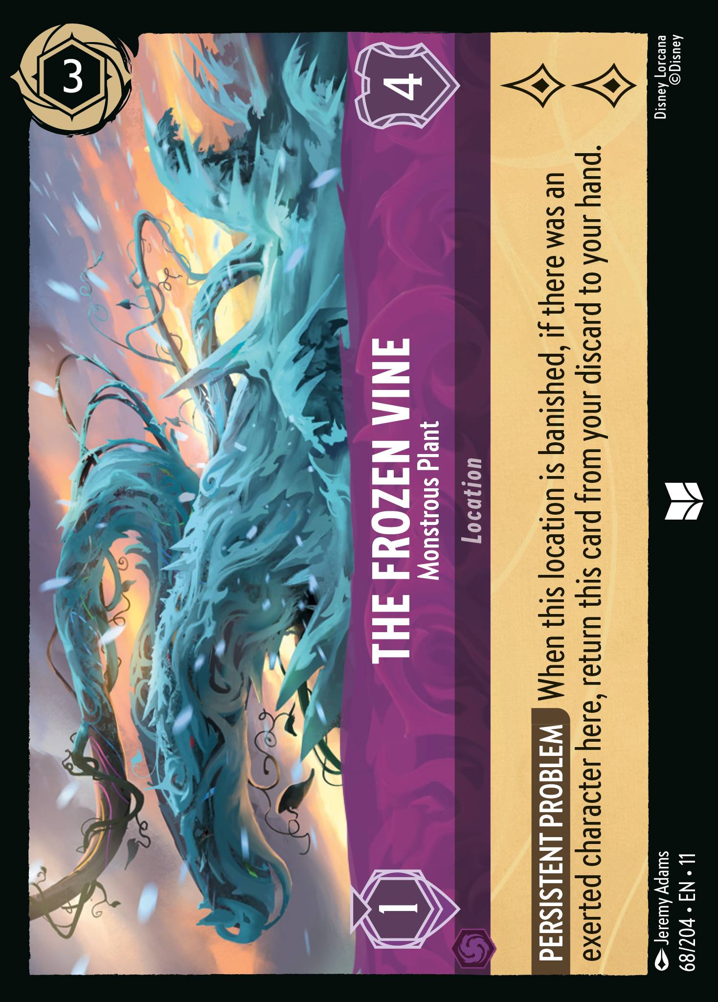 The Frozen Vine - Monstrous Plant — Winterspell (11WSP-68) Disney Lorcana card