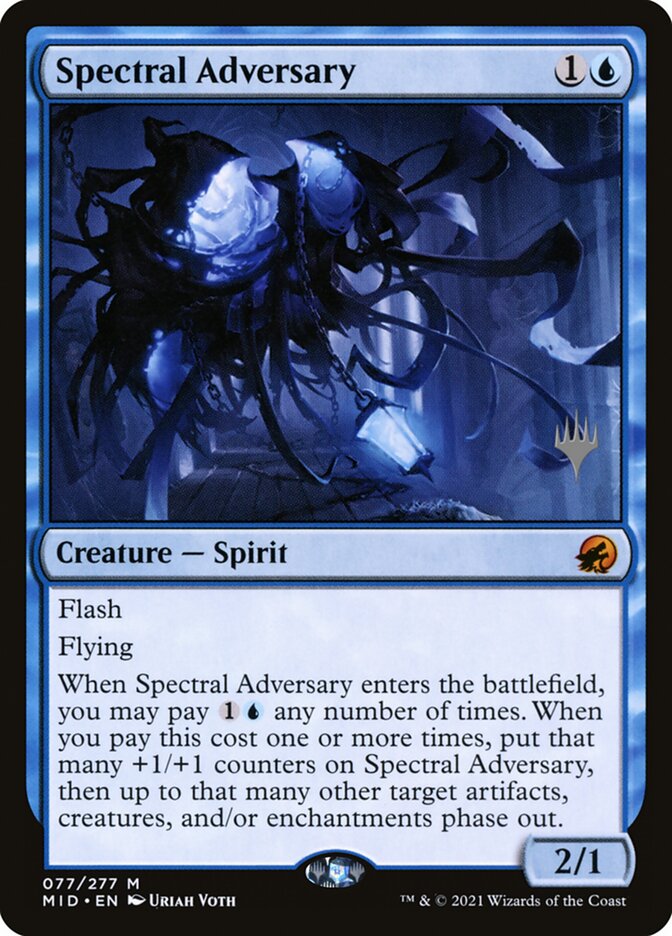 Magic-kaart Spectral Adversary PMID-77 uit Innistrad: Midnight Hunt: Promos (Mythic)