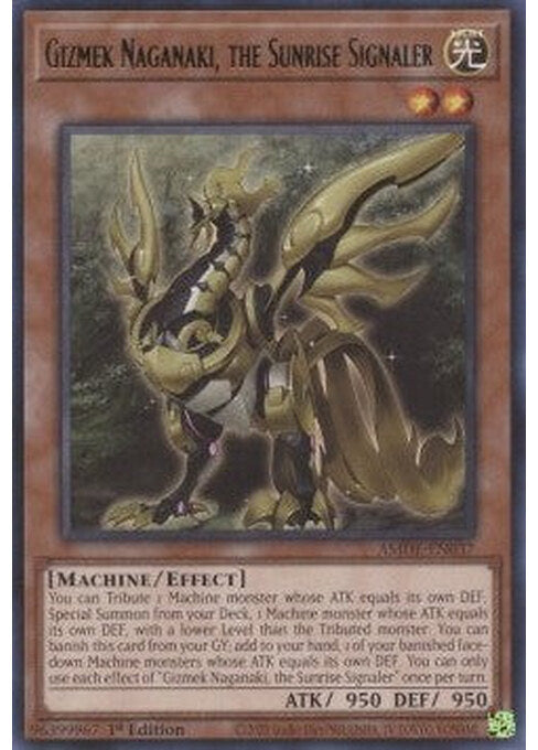 Gizmek Naganaki, the Sunrise Signaler — Amazing Defenders (AMDE-037) Yu-Gi-Oh! card Hoofdafbeelding