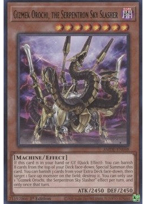 Gizmek Orochi, the Serpentron Sky Slasher — Amazing Defenders (AMDE-048) Yu-Gi-Oh! card Hoofdafbeelding