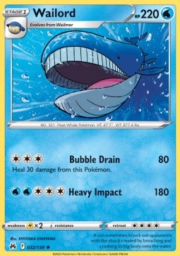 Wailord - Crown Zenith (Rare) [CRZ-032] Immagine principale del prodotto