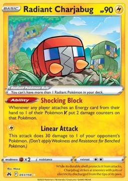 Radiant Charjabug - Crown Zenith (Ultra Rare) [CRZ-051] Immagine principale del prodotto