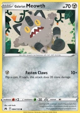 Galarian Meowth - Crown Zenith (Common) [CRZ-084] Hauptbild