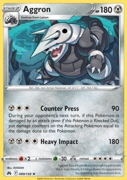Aggron - Crown Zenith (Holo Rare) [CRZ-089] Hover Image