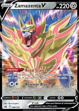 Zamazenta V - Crown Zenith (Ultra Rare) [CRZ-098] Immagine principale del prodotto