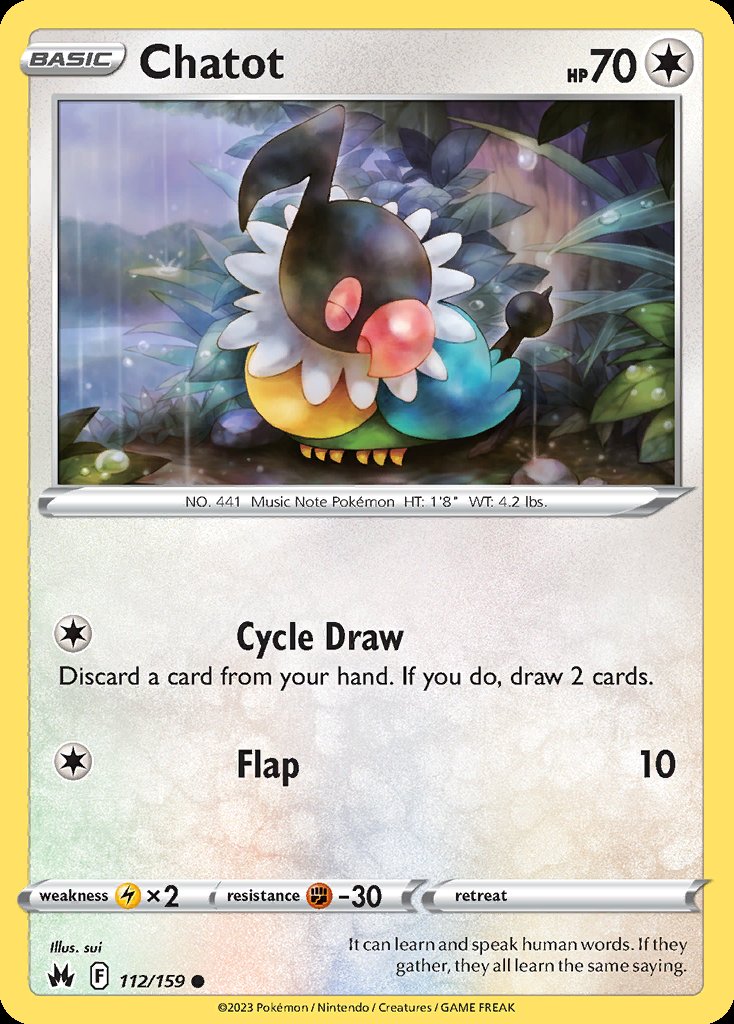 Chatot - Crown Zenith (Common) [CRZ-112] Image principale du produit
