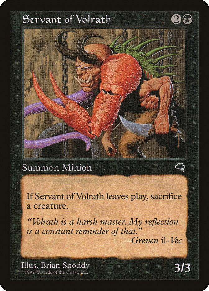 Magic-kaart Servant of Volrath TMP-156 uit Tempest (Common) Image principale du produit
