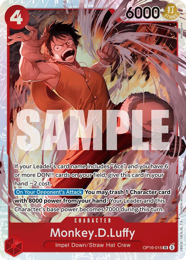 Monkey.D.Luffy (OP16-015) (V.1) - The Time of Battle (Super Rare) [OP16-015] — one-piece card
