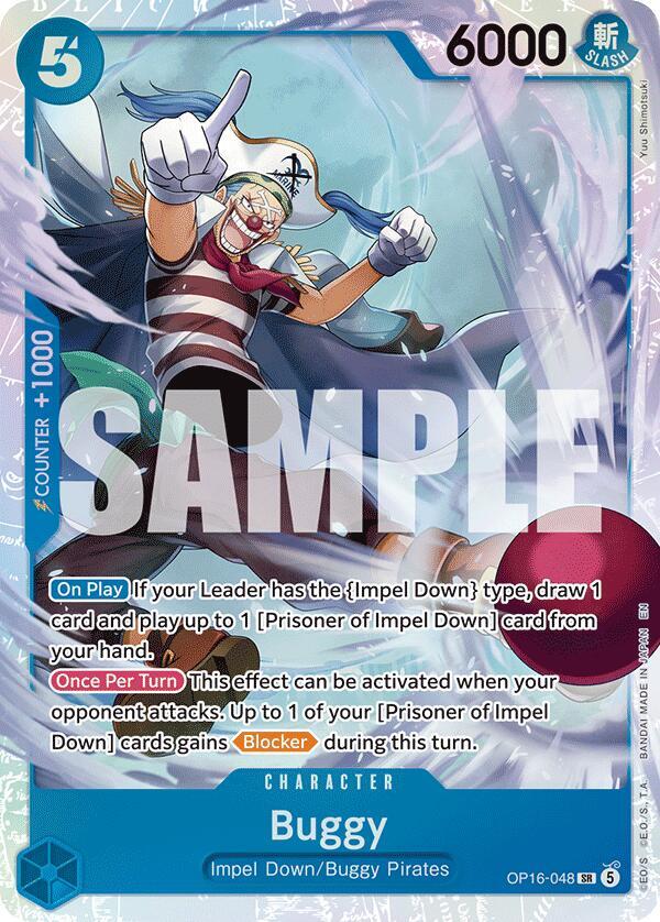 Buggy (OP16-048) (V.1) - The Time of Battle (Super Rare) [OP16-048] — one-piece card