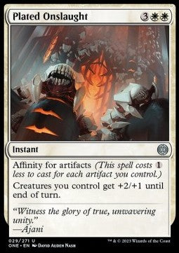 Plated Onslaught - Phyrexia: All Will Be One (Uncommon) [ONE-29] Immagine principale del prodotto