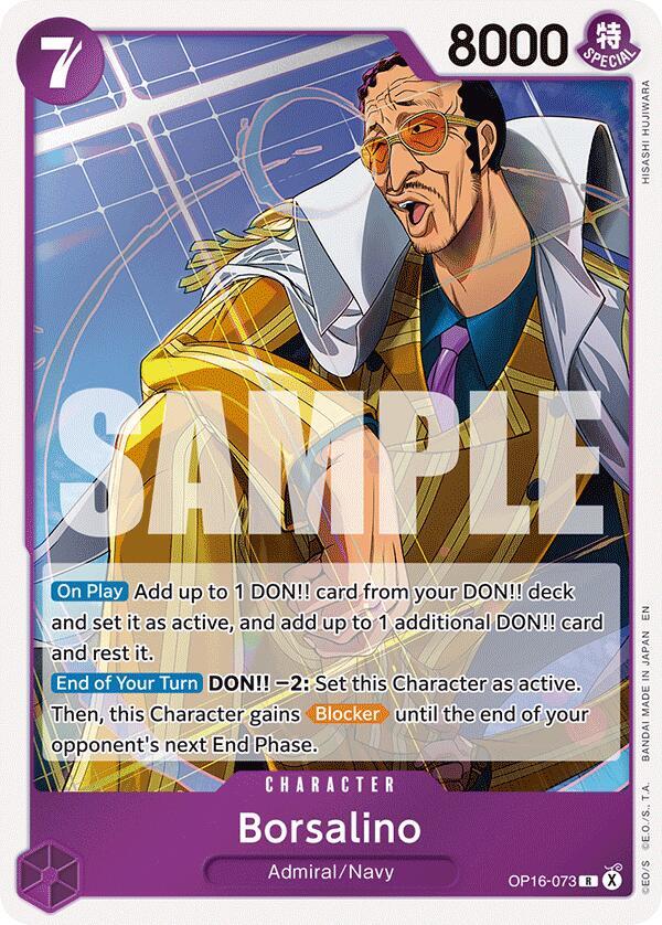 Borsalino (OP16-073) (V.1) - The Time of Battle (Rare) [OP16-073] — one-piece card