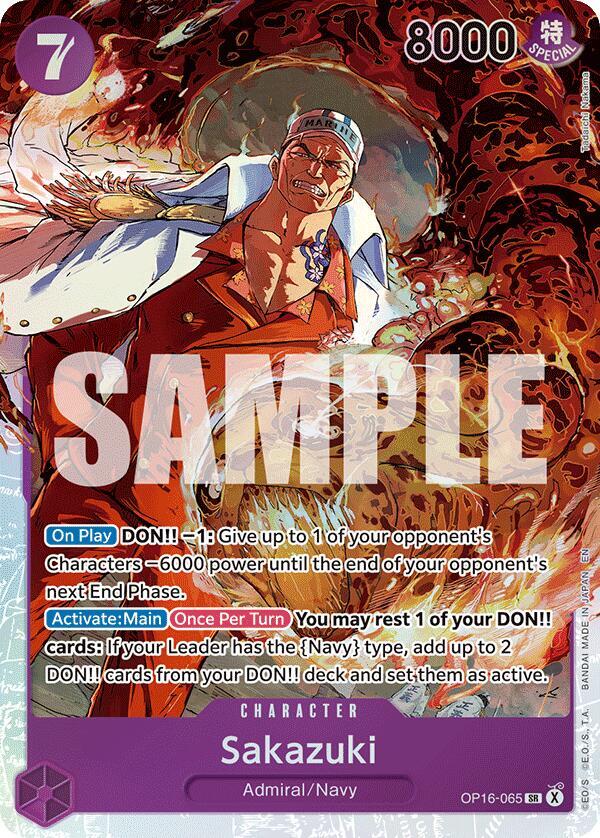 Sakazuki (OP16-065) (V.1) - The Time of Battle (Super Rare) [OP16-065] — one-piece card Image principale du produit