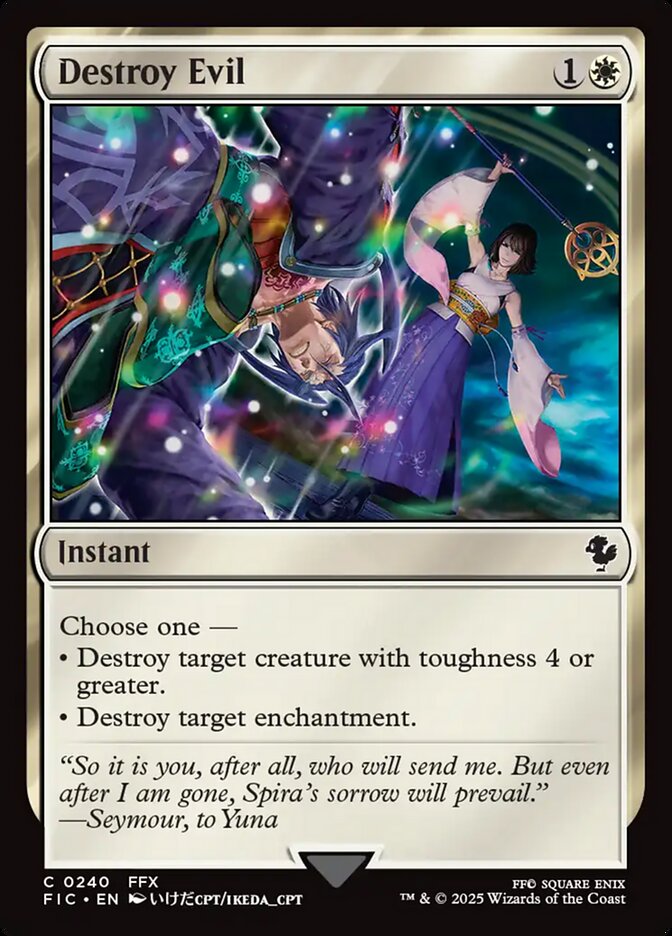 Magic-kaart Destroy Evil FIC-240 uit Final Fantasy Commander (Common) Hauptbild
