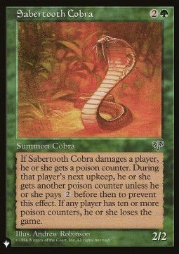 Sabertooth Cobra - The List (Common) [ZNL-238] Imagen principal del producto