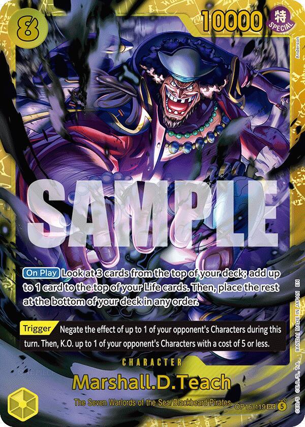 Marshall.D.Teach (OP16-119) (V.1) - The Time of Battle (Secret Rare) [OP16-119] — one-piece card