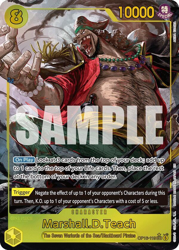 Marshall.D.Teach (OP16-119) (V.2) - The Time of Battle (Alternate Art) [OP16-119] — one-piece card