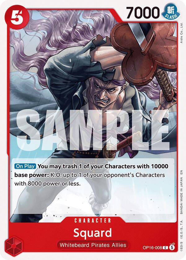 Squard (OP16-008) - The Time of Battle (Common) [OP16-008] — one-piece card Hoofdafbeelding