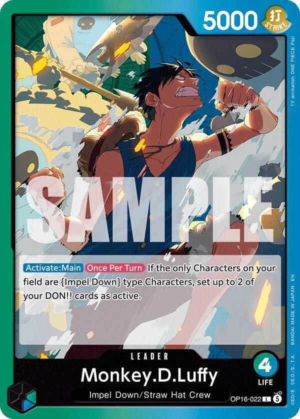 Monkey.D.Luffy (OP16-022) (V.1) - The Time of Battle (Leader) [OP16-022] — one-piece card Image principale du produit
