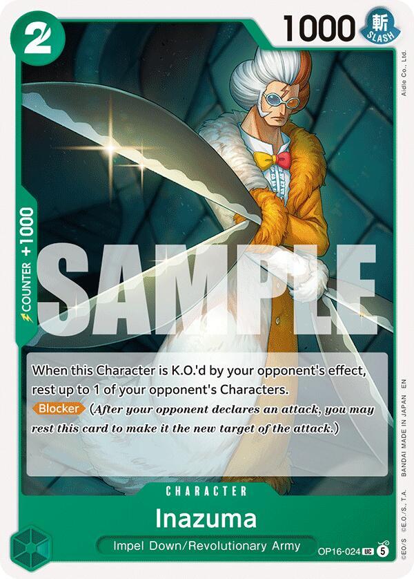 Inazuma (OP16-024) - The Time of Battle (Uncommon) [OP16-024] — one-piece card Image principale du produit
