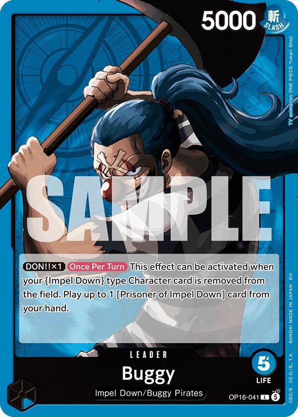 Buggy (OP16-041) (V.1) - The Time of Battle (Leader) [OP16-041] — one-piece card