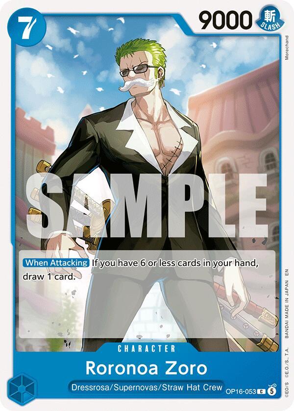 Roronoa Zoro (OP16-053) - The Time of Battle (Common) [OP16-053] — one-piece card Hoofdafbeelding