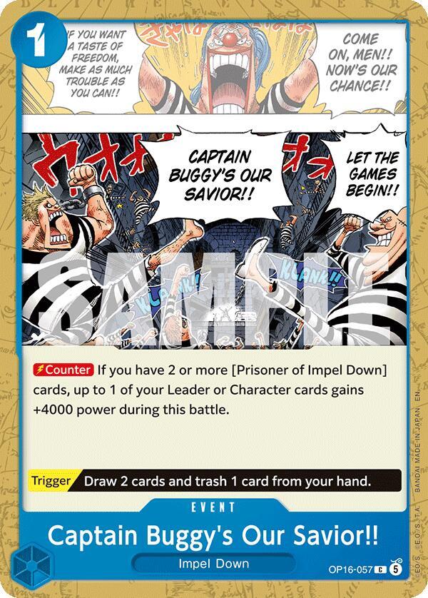 Captain Buggy's Our Savior!! (OP16-057) - The Time of Battle (Common) [OP16-057] — one-piece card