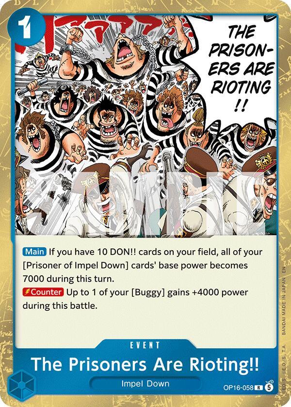 The Prisoners Are Rioting!! (OP16-058) - The Time of Battle (Rare) [OP16-058] — one-piece card