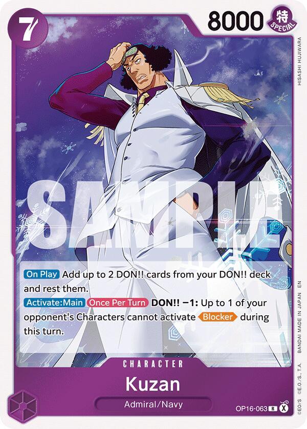 Kuzan (OP16-063) (V.1) - The Time of Battle (Rare) [OP16-063] — one-piece card