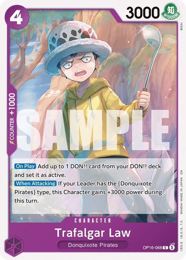 Trafalgar Law (OP16-068) - The Time of Battle (Common) [OP16-068] — one-piece card Hoofdafbeelding