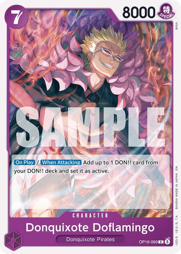 Donquixote Doflamingo (OP16-069) - The Time of Battle (Common) [OP16-069] — one-piece card Main image