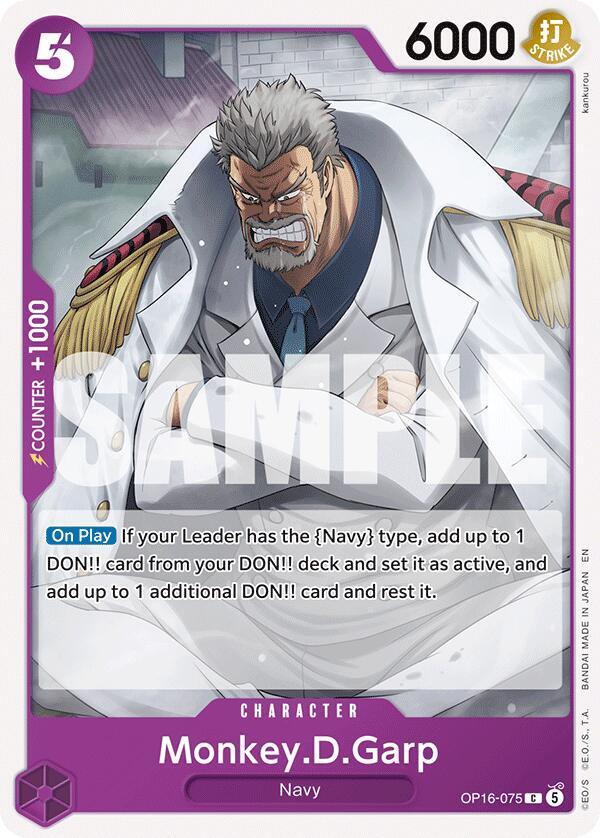 Monkey.D.Garp (OP16-075) - The Time of Battle (Common) [OP16-075] — one-piece card
