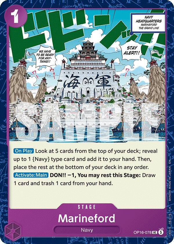 Marineford (OP16-078) - The Time of Battle (Uncommon) [OP16-078] — one-piece card