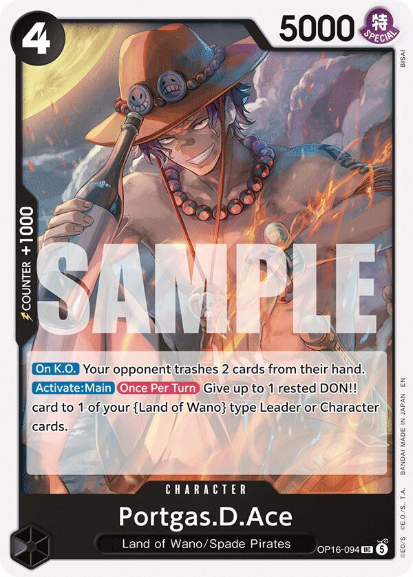 Portgas.D.Ace (OP16-094) - The Time of Battle (Uncommon) [OP16-094] — one-piece card